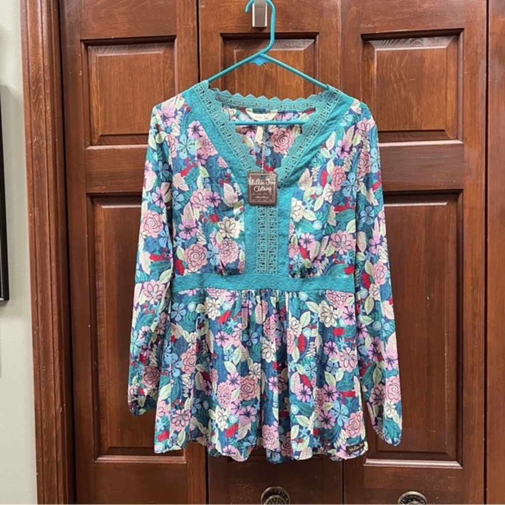 Matilda Jane Floral Kookaburra Blouse, Size M
